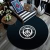 Manchester City Football Club2 Round Area Rug,Carpet Rug for Living Room Bedroom Sofa Playroom Decor,Non-slip Floor Mat