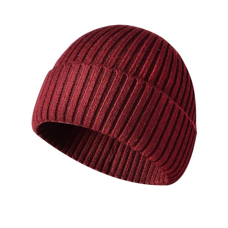 Thickened Knitted Hat Autumn and Winter Warm Wool Hat Outdoor Sports Cycling Hat Cold Hat