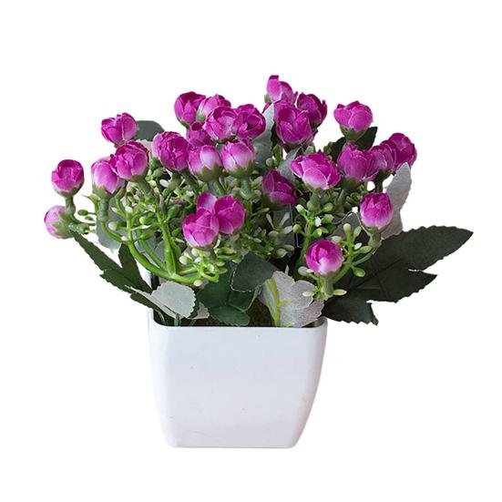 Artificial Flower Bonsai Plastic Small Tree Pot Home Table Garden Decor Prop