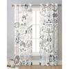 Gamepad Computer Keyboard Translucent Curtains for Bedroom Space Living Room Decoration Window Drape Kitchen Area Tulle Voile Organza Curtains