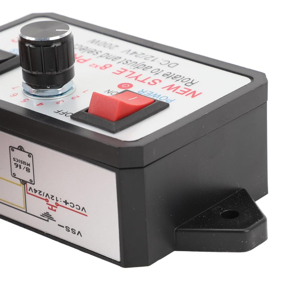 Car Horn Controller, 16 Sound Effects Adjustable Dual Tone Horn Controller Unit for Vehicle,