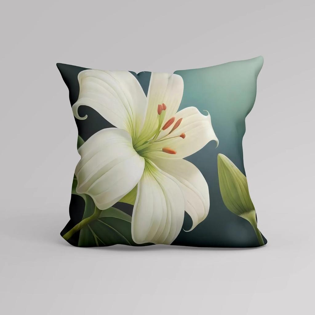 Blumenmuster Dekorativer Kissenbezug Auto Sofa Quadratisches Kissen Kissenbezug