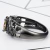 New Copper Plate Inlaid Zircon Ring for Men and Women