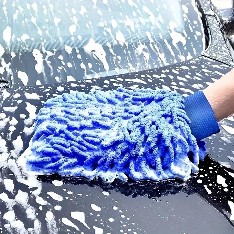 

Car Rag Thickened Doublesided Car Cleaning Tools Ultrafine Fiber Car Washing Gloves 1 Chenille Plush Gloves for Car Cleaning