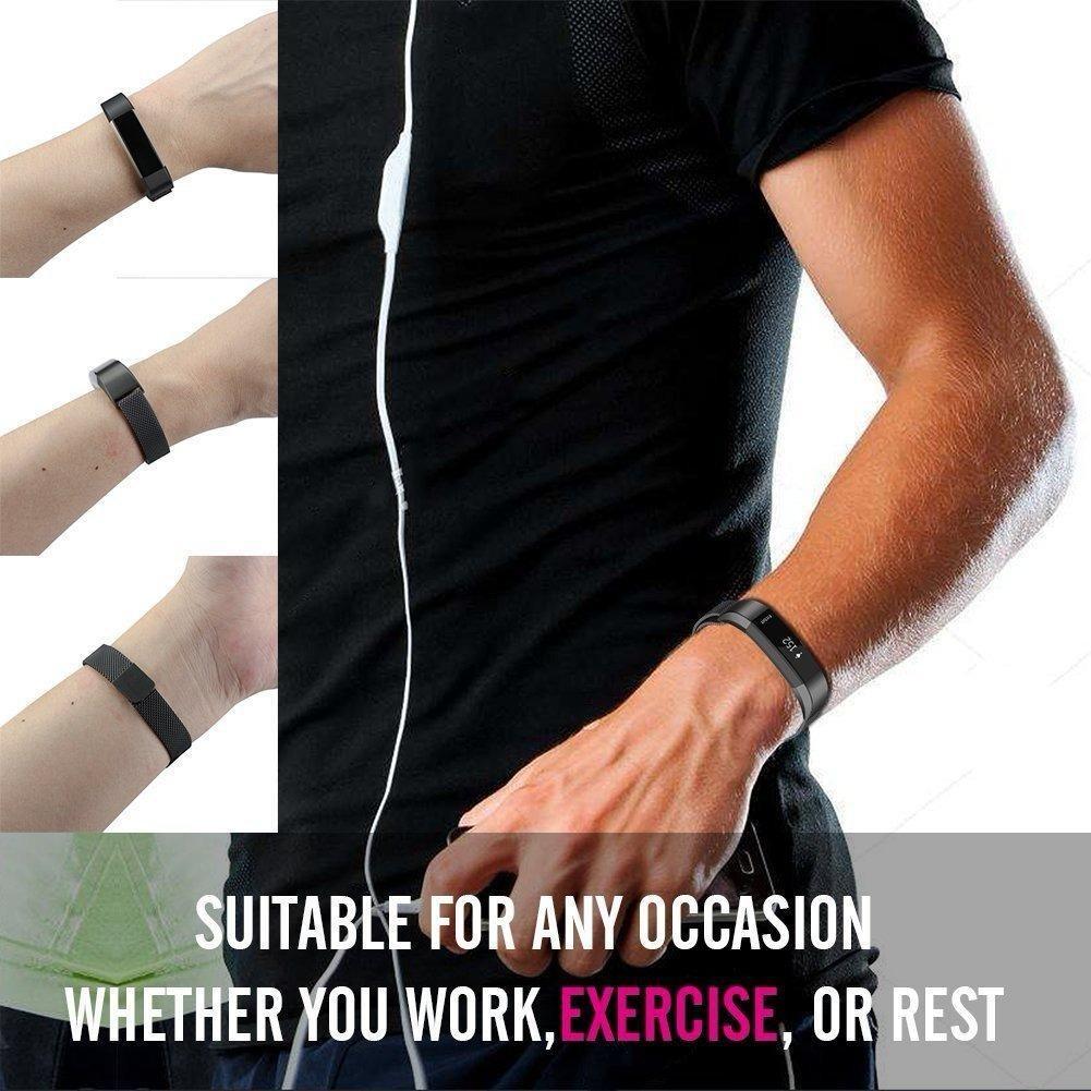 Elegant Metal Mesh Milanese Loop Band For Fitbit Alta Magnetic Stainless Steel Strap