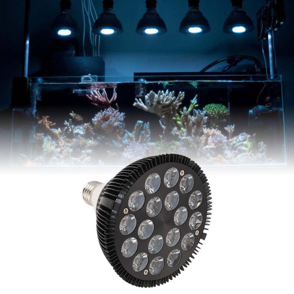 Pełne spektrum światła LED do akwarium, lampa do wzrostu roślin wodnych, 18 W, wykorzystuje 18 chipów LED 1 W, soczewkę optyczną 45 stopni, lekką, dobrą rozpraszalność ciepła