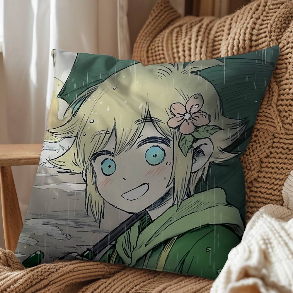 Series Mari game Basil Omori Game Pillow Case Antidustmite Pillowcase Invisible zipper silky short plush Sofa cushion cover