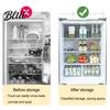 Fridge Drawer for Canned Drinks Refrigerator Storage Box with Handle Clear PET Pull Out Organizers Organizer Stackable Fresh Food Keeper Vegetables