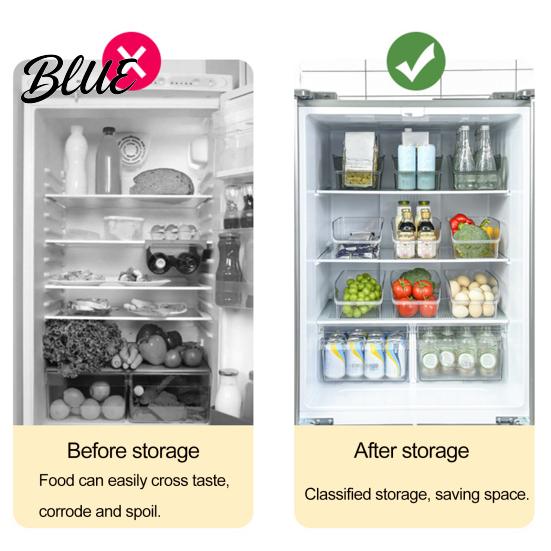 Fridge Drawer for Canned Drinks Refrigerator Storage Box with Handle Clear PET Pull Out Organizers Organizer Stackable Fresh Food Keeper Vegetables