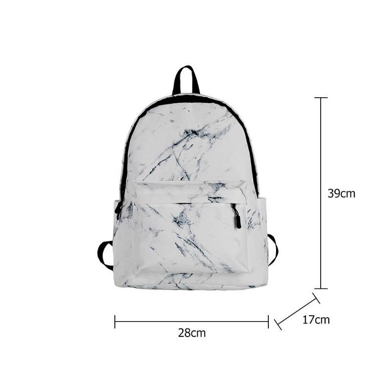 marble print backpack