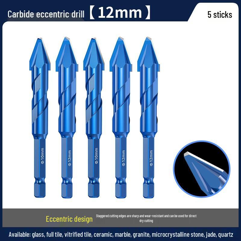 Blue Victory Super Hard Angled Tile and Concrete Drill Bit Set