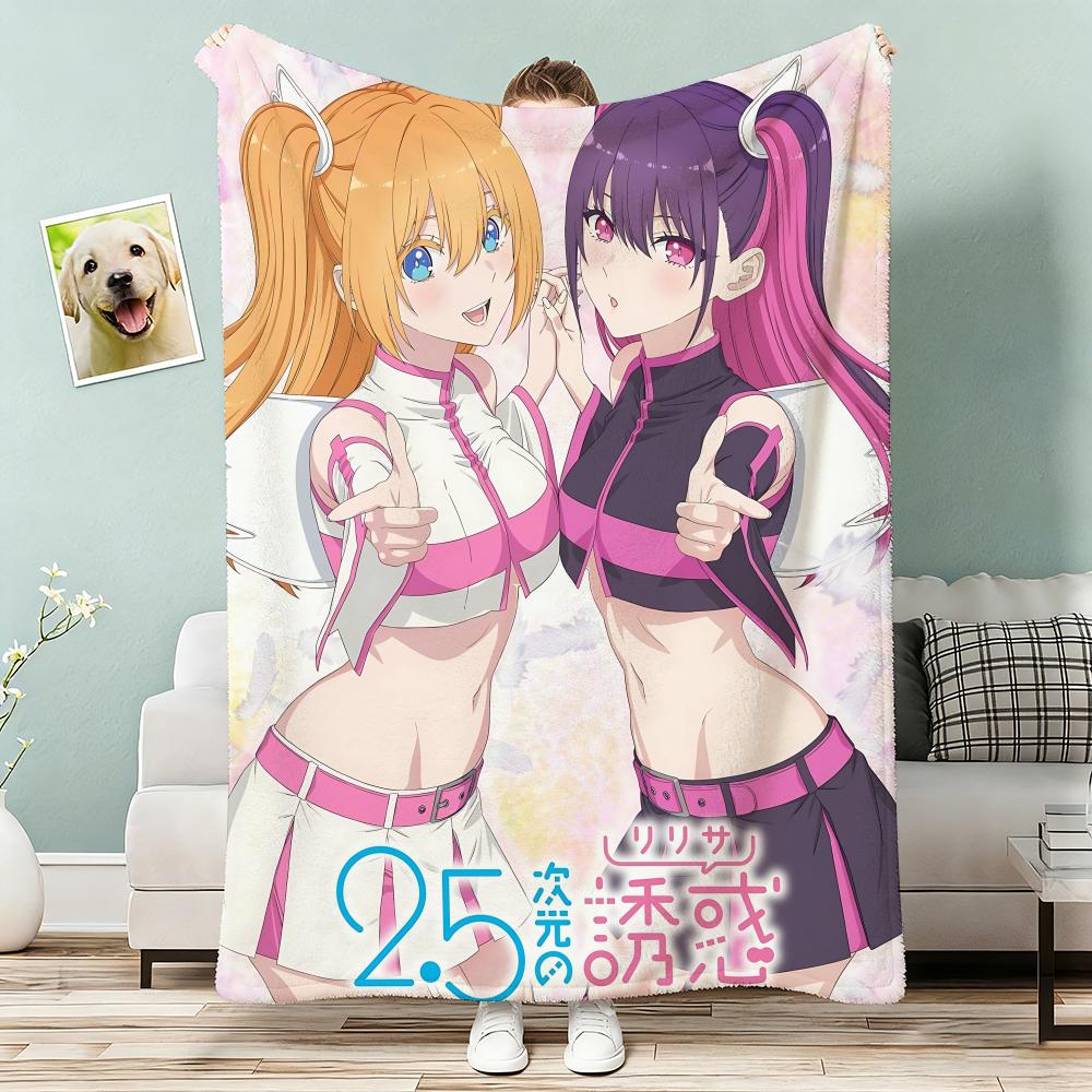 Anime 2.5 Dimensional Seduction Throw Lightweight 240g Flannel Blanket Soft Skin-friendly for Summer Cooling