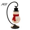 Unique Holiday Gift for Kids Christmas Snowman Lantern, 3D Printed Tabletop Lamp, LED Decorative Figurine with Stand Bedside Nightstand Lamp