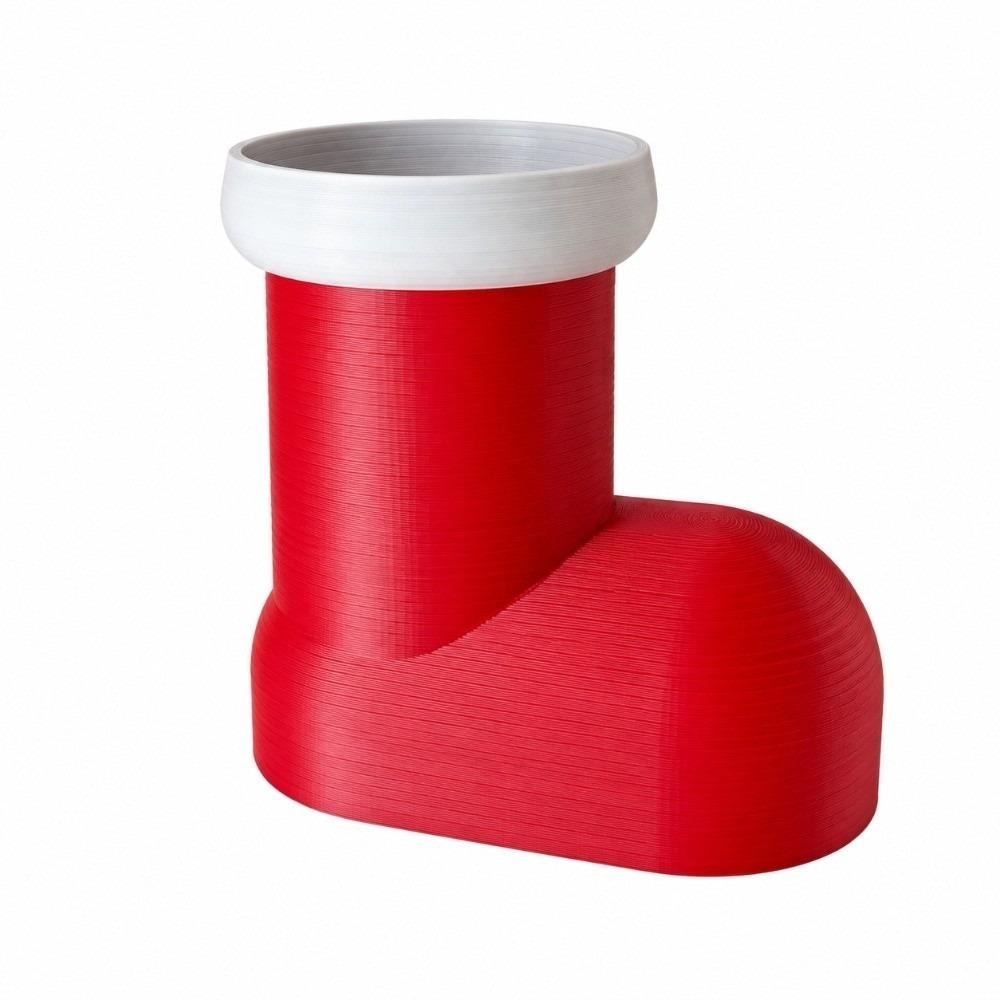 3D Printed Christmas Pen Holder Bright Red Festive Table Decoration Santa Boot Box  Home Entryways