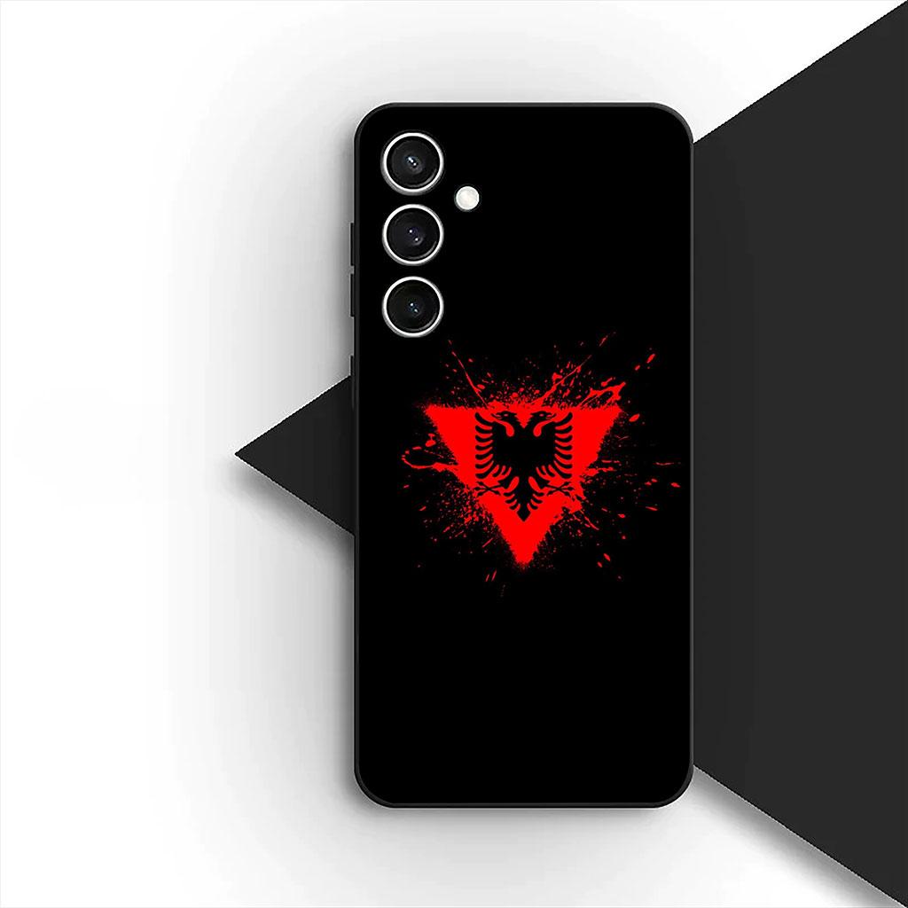 

Albanians Red Albania Flag Silicone Phone Cover for Samsung Galaxy S25 S24 S23 FE Ultra Plus S7 Edge S25+ S23+ A56 5G Soft Case Galaxy S25 FE