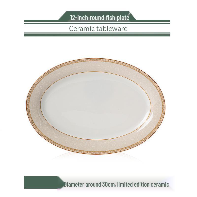Yun Zhi He Jingdezhen High-Temperature Glazed Chinese Ceramic Tableware Set: Bowls, Plates, Chopsticks, and Dishes