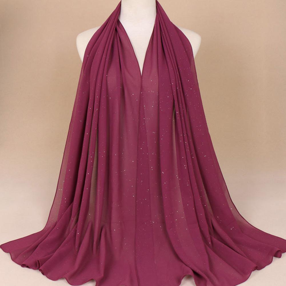 Womens Muslim Chiffon Headscarf Islamic Ladies Neck Head Hat Hijab