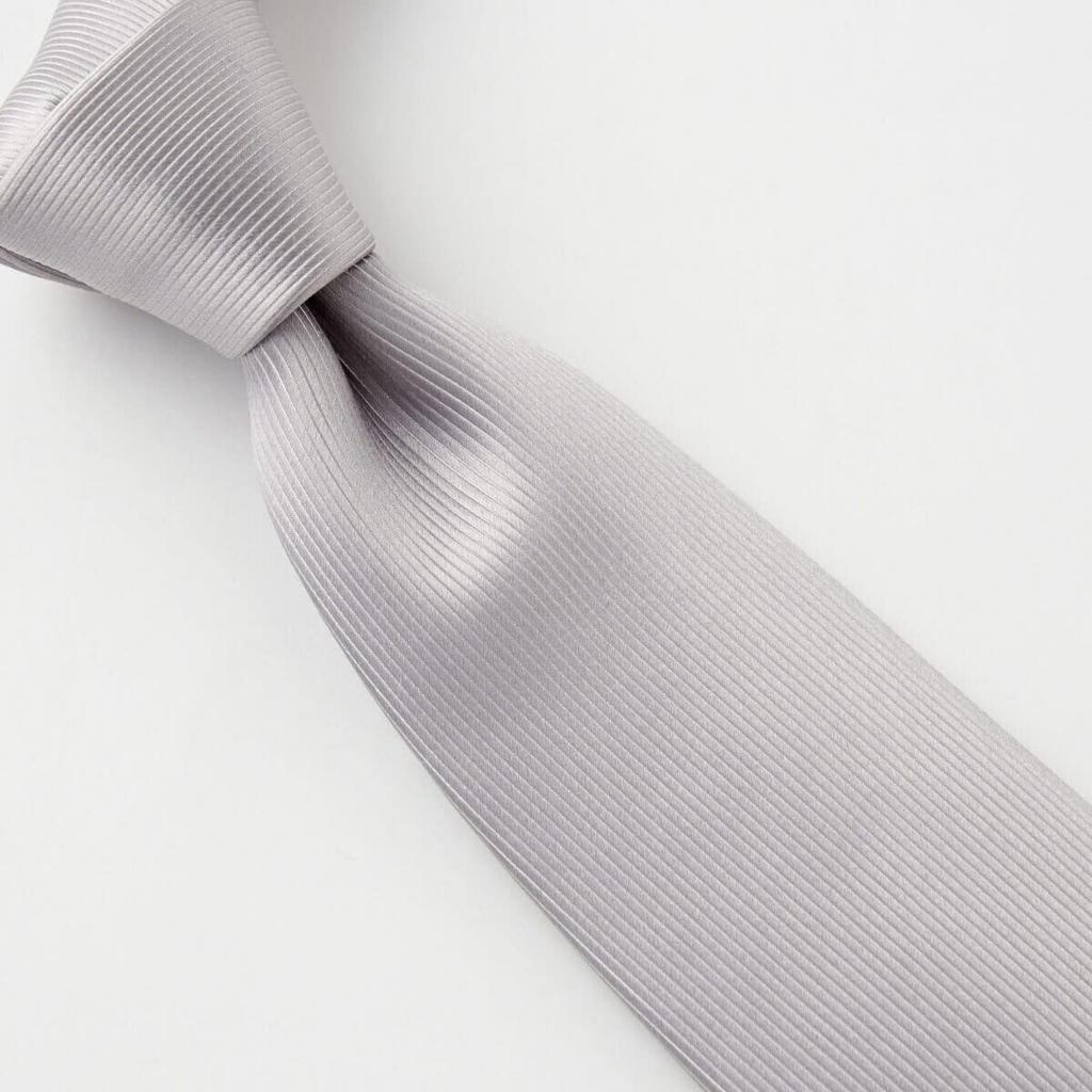 [Ogier] Men's 100% Silk Jacquard Tie, Solid Color, Gift, Present, Business, Stylish