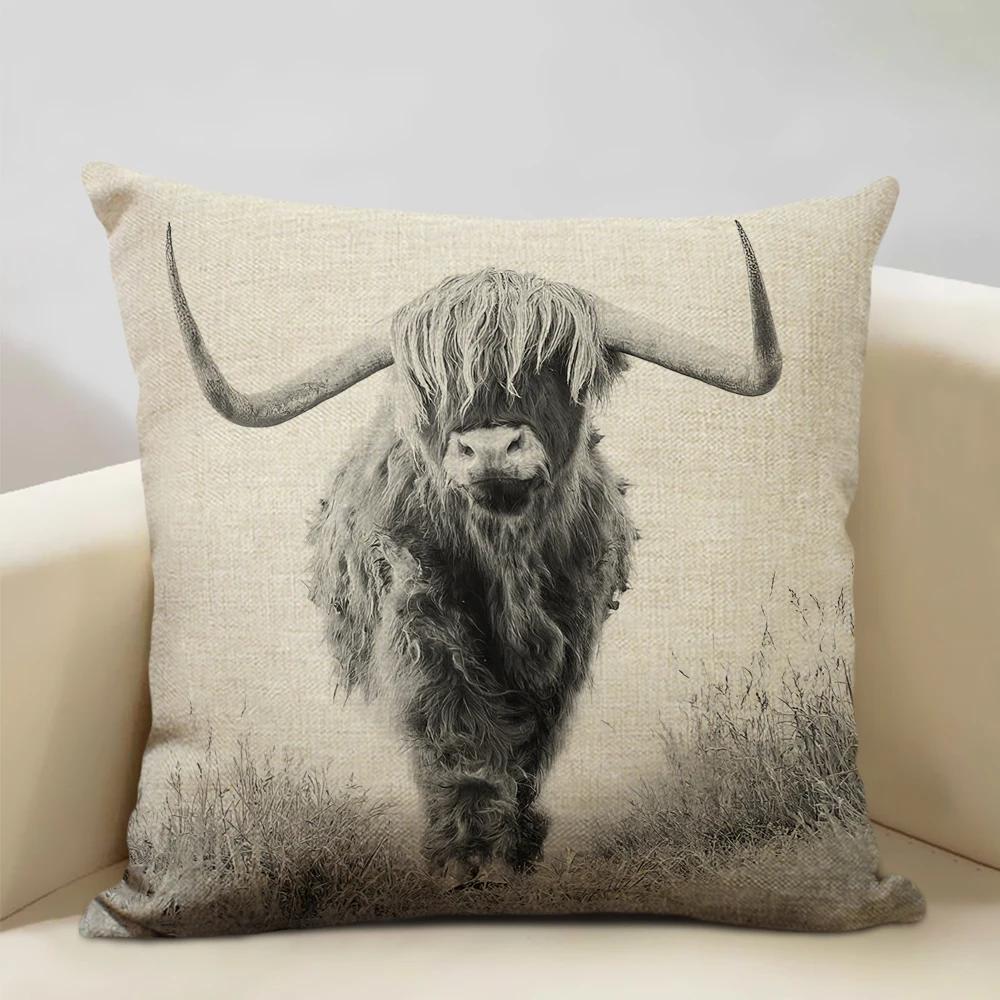 Animal Portrait Cushion Cover,Lion, Tiger, and Bear Patterns,Home Sofa Decorative Throw Pillow Case Perfect Children's Gift