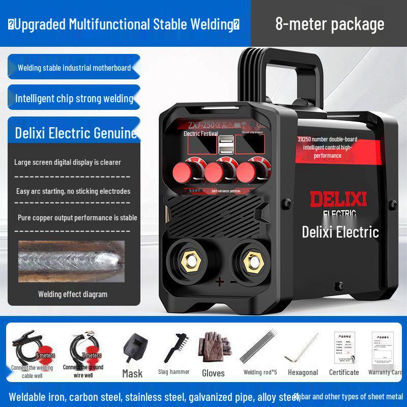 250 Dual Voltage Electric Welder, 220V Household and 380V Industrial, Portable Small Welding Machine
