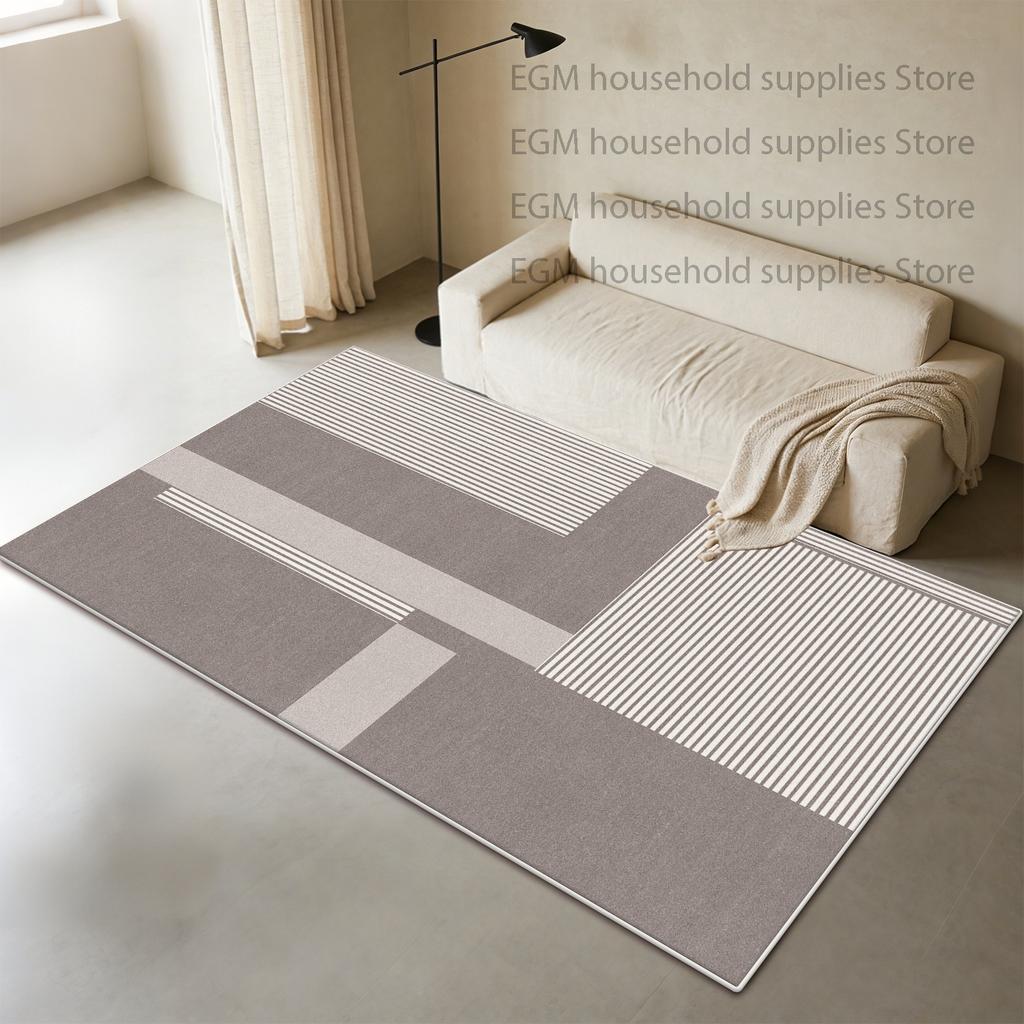 Minimalist Rug Modern Geometric Living Room Decoration Bedroom Soft Floor Mat Bedside Non-Slip Washable Carpet Customizable