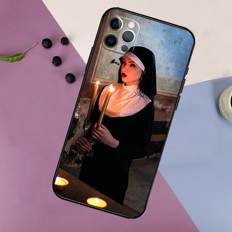 Sister Style Nun Sexy Girl Phone Case For iPhone 16 15 14 13 11 12 17 Pro Max Mini 15 16 Plus 16e 17 Air Bumper Cover