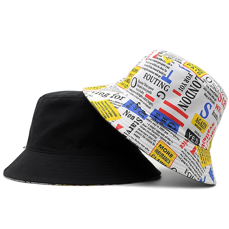 

Big head circumference hat men s bucket hat double-sided wear big head circumference large size visor basin hat average size hat circumference about 60cm