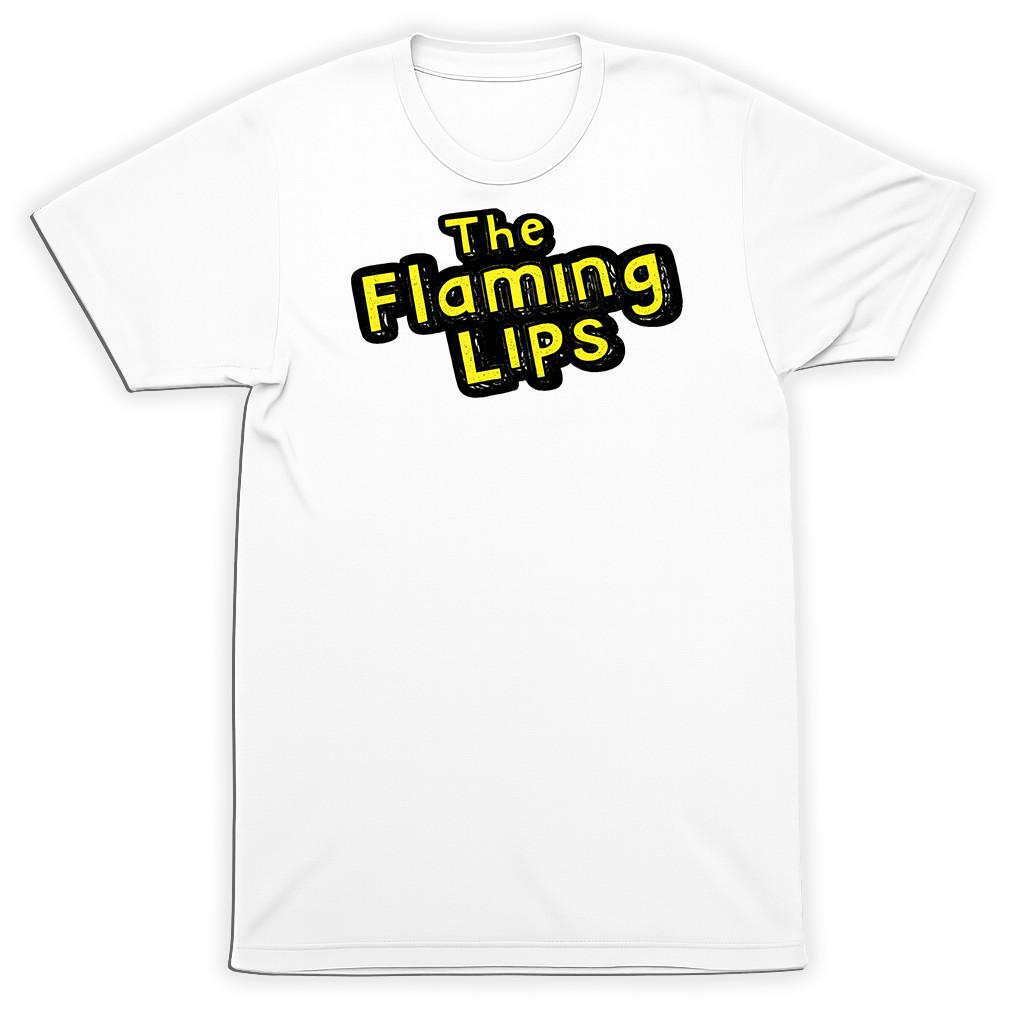 The Flaming Lips Logo T-Shirt Psychedelic Rock Indie Alternative Band Tee S разноцветный