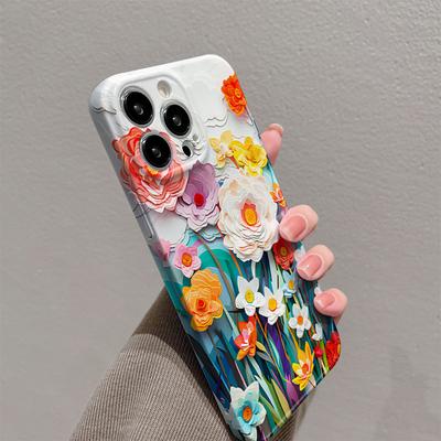 Colorful Flower Glossy Film Hard PC Phone Case for Google Pixel 7 7a 8 8a 9 9a Pro XL 5G