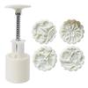 Hand-Pressure Moon Cake Mold Round Moon Cake Maker Cookie Stamps Easy To Use