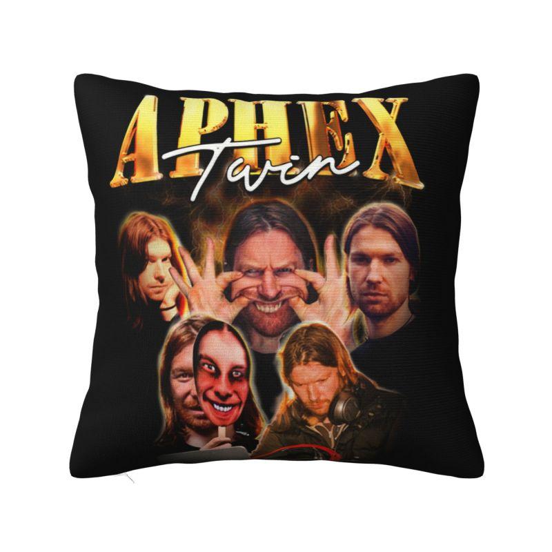 Aphex Twin Ever Dream This Man Cushion Cover xcm Velvet Pillow Case for Sofa Car Square Pillowcase Home Decorative