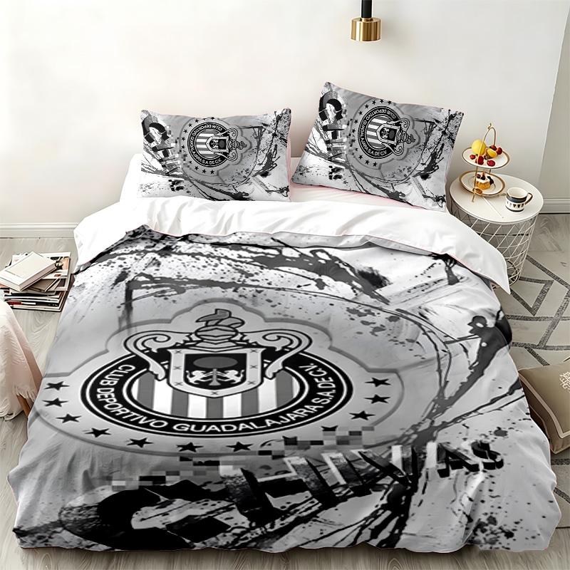 Deportivo guadalajara 3pc set Perfect for bedroom use Comfortable bedding set includes a duvet cover and two pillowcases Ideal birthday or Christmas g