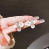 Süße kleine weiße Blume Ohrstecker für Damen Runde Strasssteine Ohrringe Trendiger Süßer Schmuck Geschenk