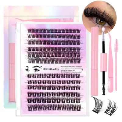 Diy Segmented False Eyelashes 12 Rows Large Capacity Glue Tweezers Set Combination Eyelashes