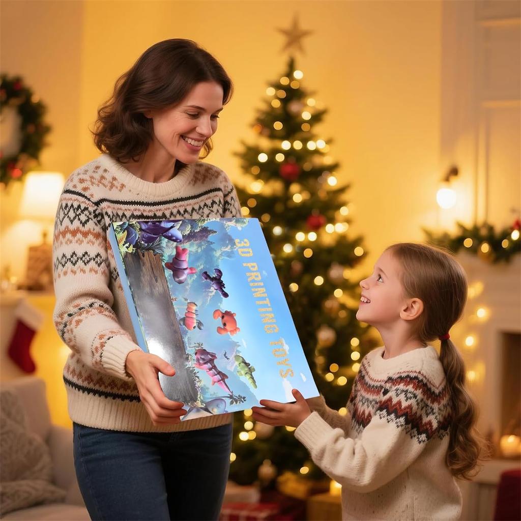 3D Christmas Countdown Advent Calendar with Cute Animals