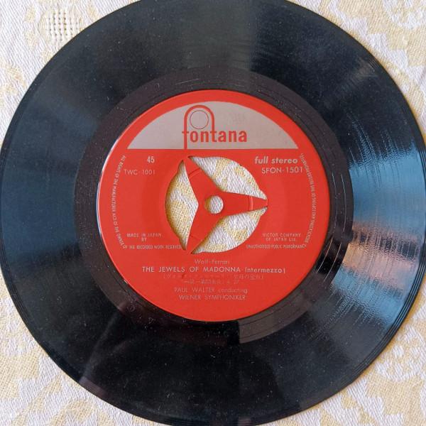 7inch Record ERMANNO WOLFFERRARI PIETRO MASCAG  The Jewels Of Madonna intermezzo  FON1501 FONTANA  Japan Classical Used