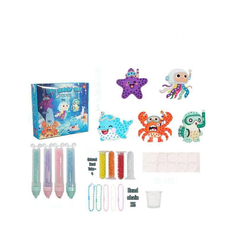DIY Children's 3D Bead Pen & Sticker Painting Toy - Creative Educational Decor