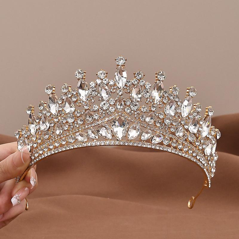 Baroque Crystal Bridal Crown and Hair Accessories Set