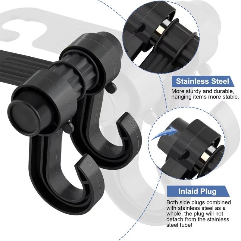 2PCS Car Seat Headrest Hook Auto Storage Organizer 2 In 1 Car Dual Headrest Hooks Car Hooks Universal Vehicle Accessories