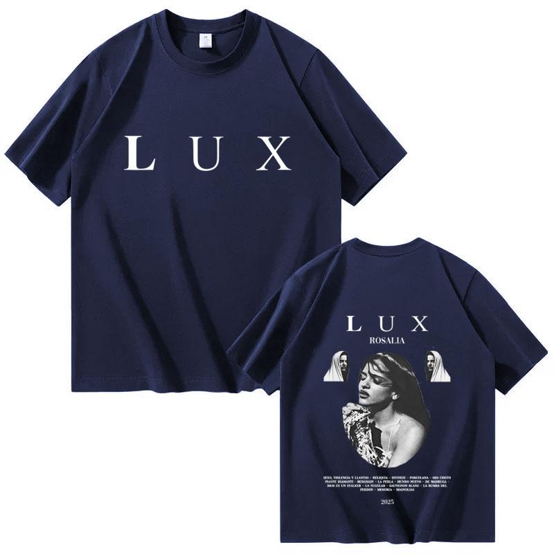 Beliebte Sängerin ROSALIA LUX FOTO Harajuku T-Shirt für Damen und Unisex Kurzarm Sommer Print Baumwoll-T-Shirt