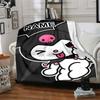 Customizable Kuromi2 Throw Blanket – Personalized Name, All-Season Cozy Snug Blanket, Machine Washable, Personalized Blanket