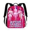 KPop Demon Hunters Cartoon Peripheral Backpack for Students Boys Girls Bags Teens Daily Backpack Travel Rucksacks Daily