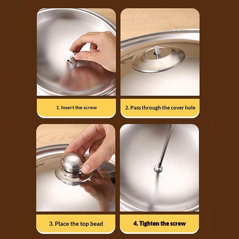 10-32 cm Edelstahl Runder Topfdeckel Universal Ersatz Bratpfannendeckel Glatte Kante Spülmaschinenfest Für Stielpfanne Wok Topf