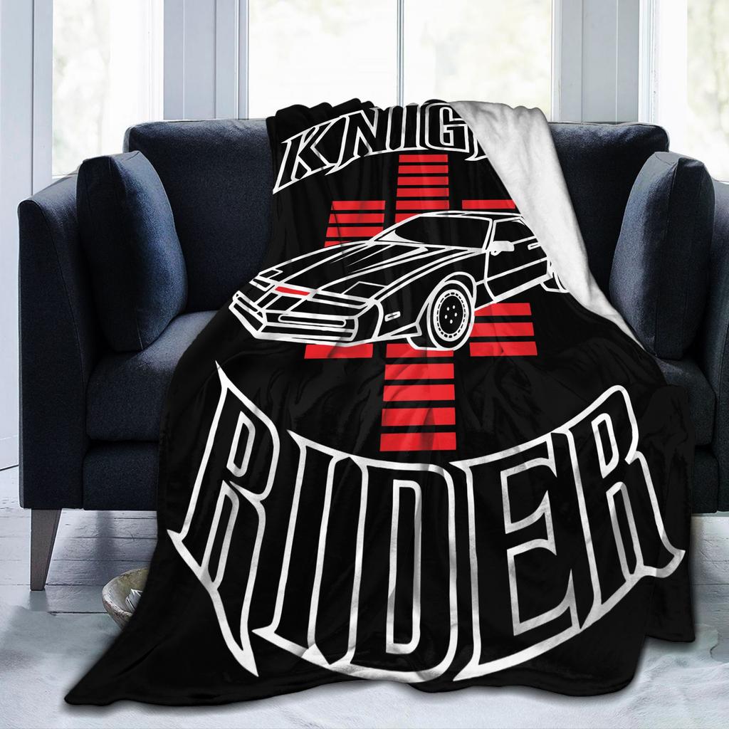 Knight Rider Knight Industries 2000 Kitt Knitted Blanket David Hasselhoff Wool Throw Blanket Sofa Rug Piece Soft Warm Breathable