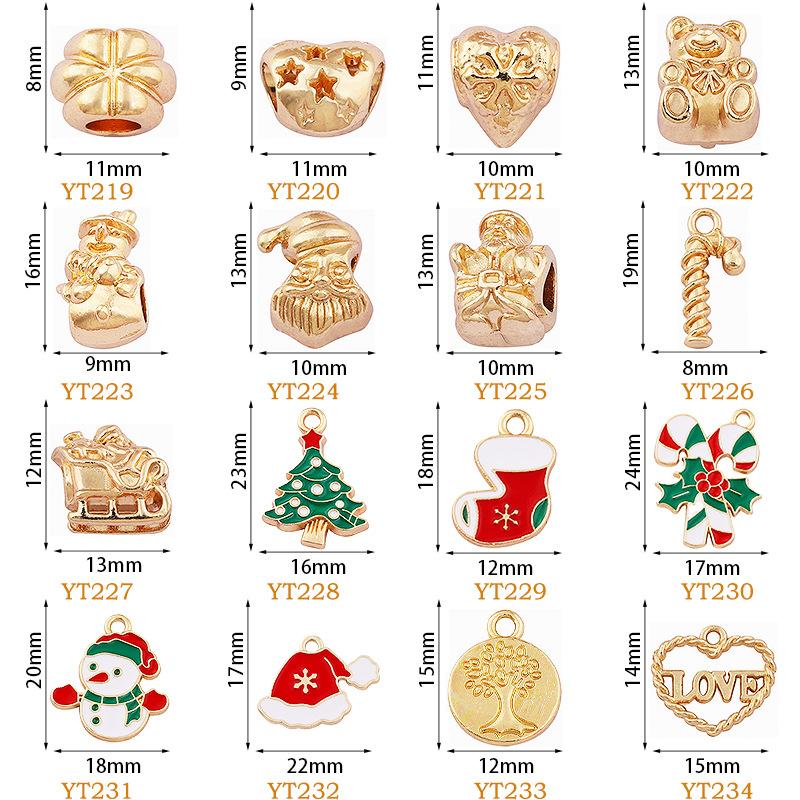 YT zinc alloy oil dripping small pendant, bracelet pendant, Christmas zinc alloy small size pendant