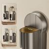 3Pcs Reusable Toothbrush Storage Base Wall Mounted Toothpaste Storage Rack  Bathroom