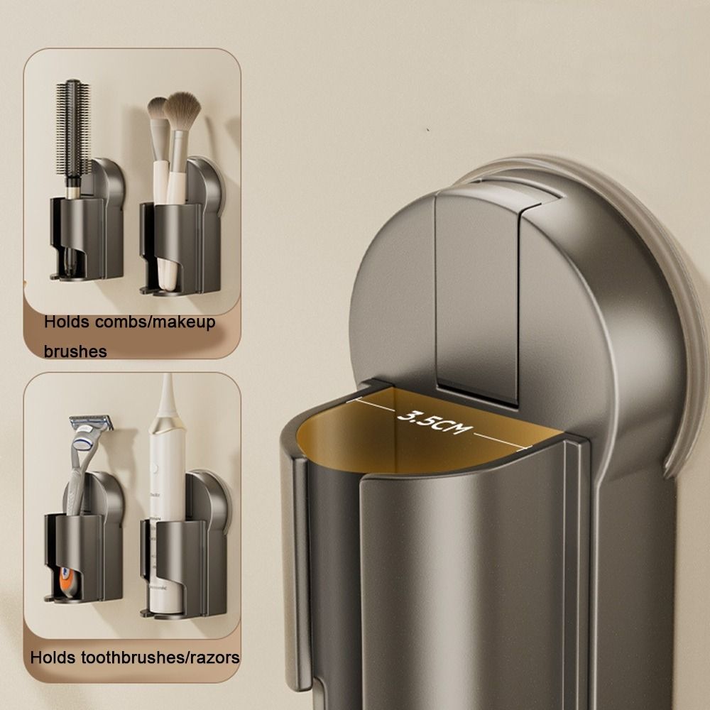 3Pcs Reusable Toothbrush Storage Base Wall Mounted Toothpaste Storage Rack  Bathroom
