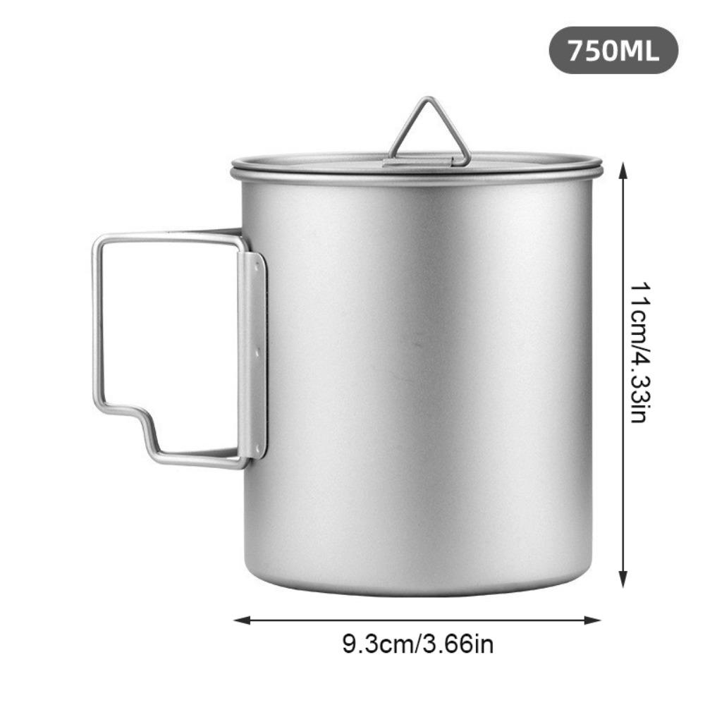 300ML/450ML/750ML Outdoor Water Cup With Foldable Handle Camping Picnic Mug Beer Cup  Travel