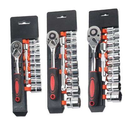 12-delige Ratel Sleutel Set Auto Motorfiets Reparatie Gereedschap Hardware Monteurs Gereedschap 1/4'' 3/8'' 1/2'' Aandrijving