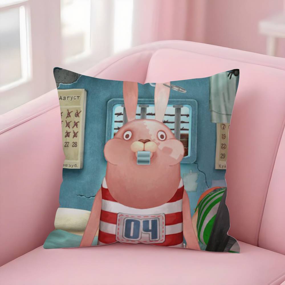 Anime U-Usavich Pillow Case Sofa Short Plush Double-sided HD Printing Room Home Office Gift Cushion Cover